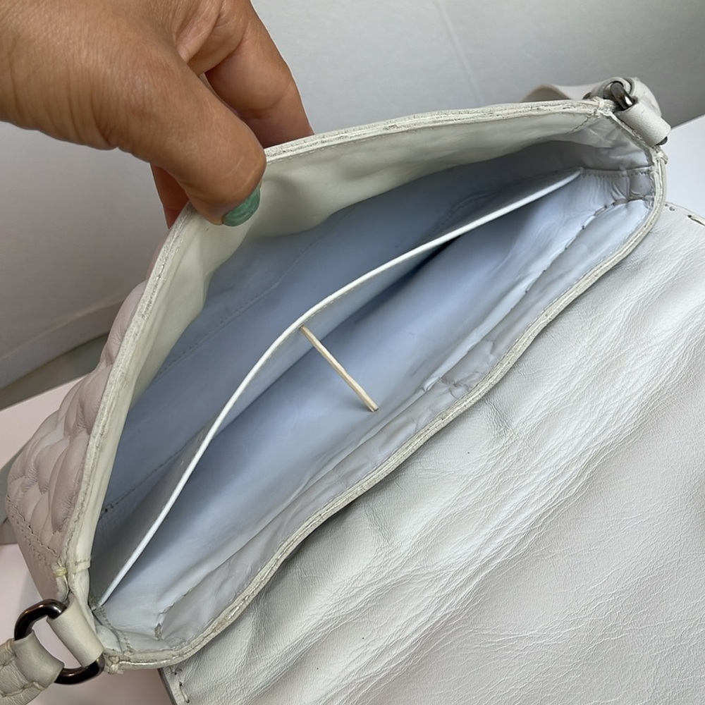 Henry Beguelin Italian Leather Crossbody / Color Chalk €440/$594 - Picture 10 of 17